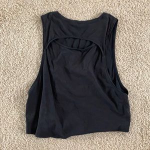 Cut out black lululemon top
